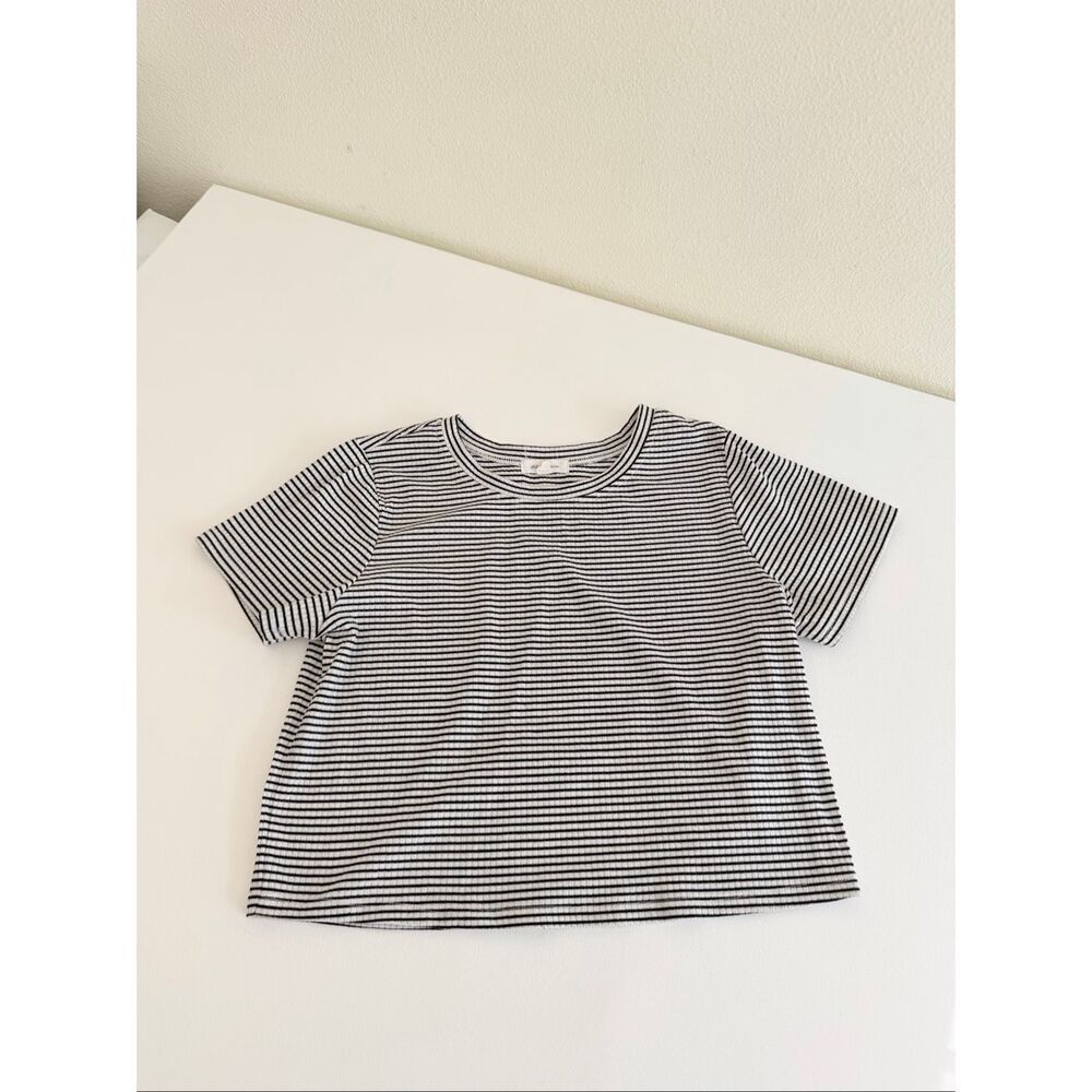 Stitch & pine Striped cropped Womens top size Small